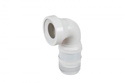 Racord WC flexibil / extensibil CR - Eurociere cu inserție metalică si cot la 90°