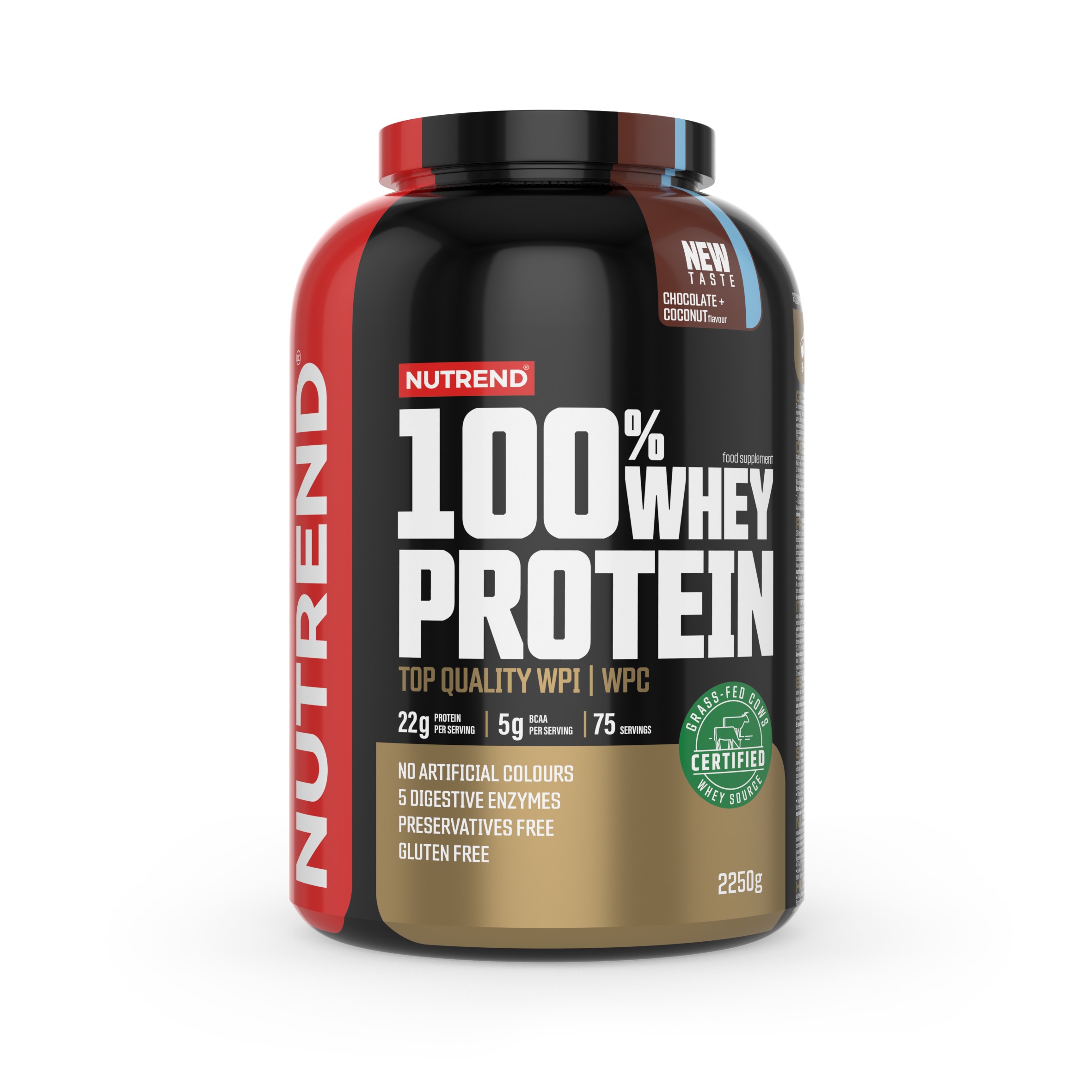 Whey & Izolat - 100% WHEY PROTEIN 2.25 kg Chocolate Coconut