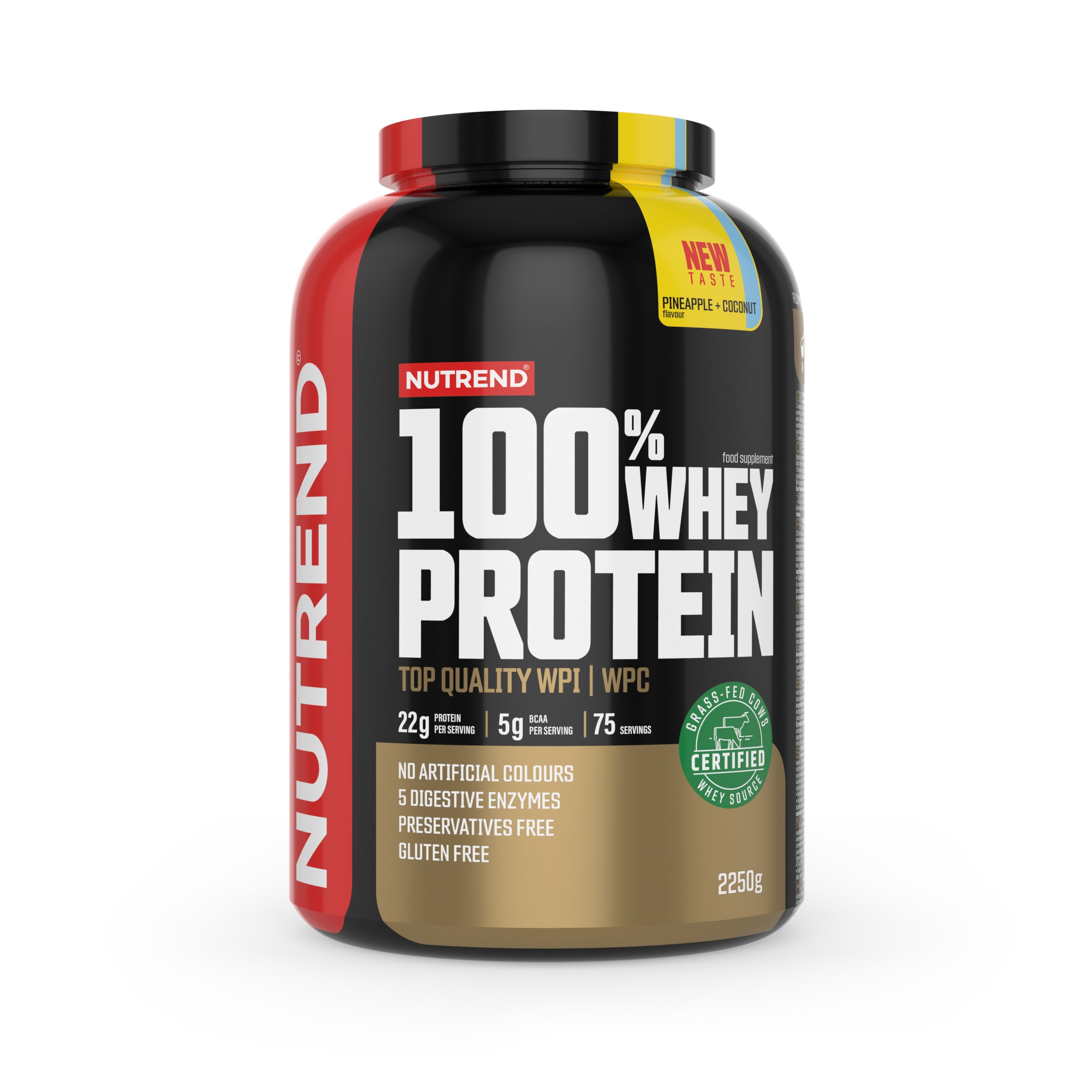 Whey & Izolat - Nutrend 100% Whey Protein 2250g Pineapple Coconut