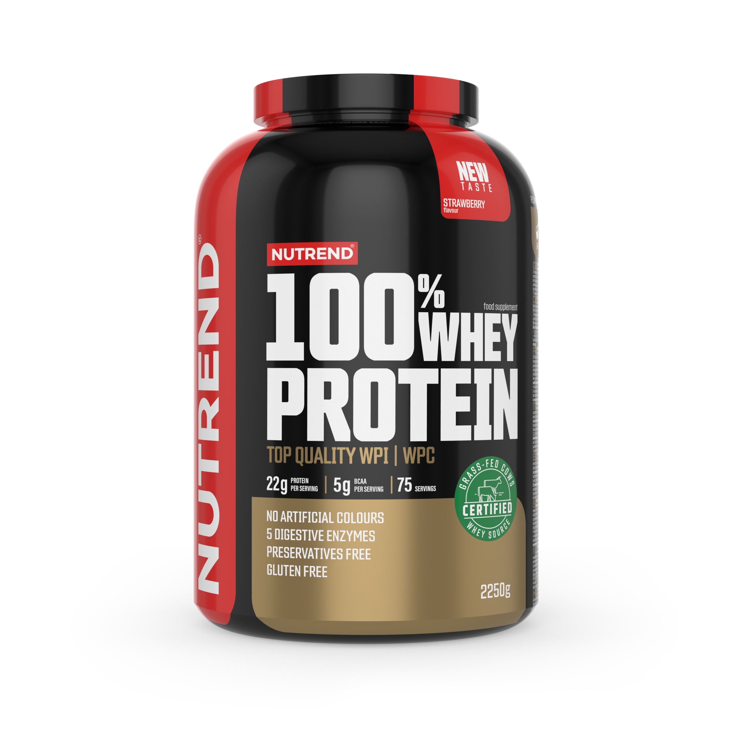Concentrate Proteice - 100% WHEY PROTEIN 2.25 kg Strawberry, advancednutrition.ro