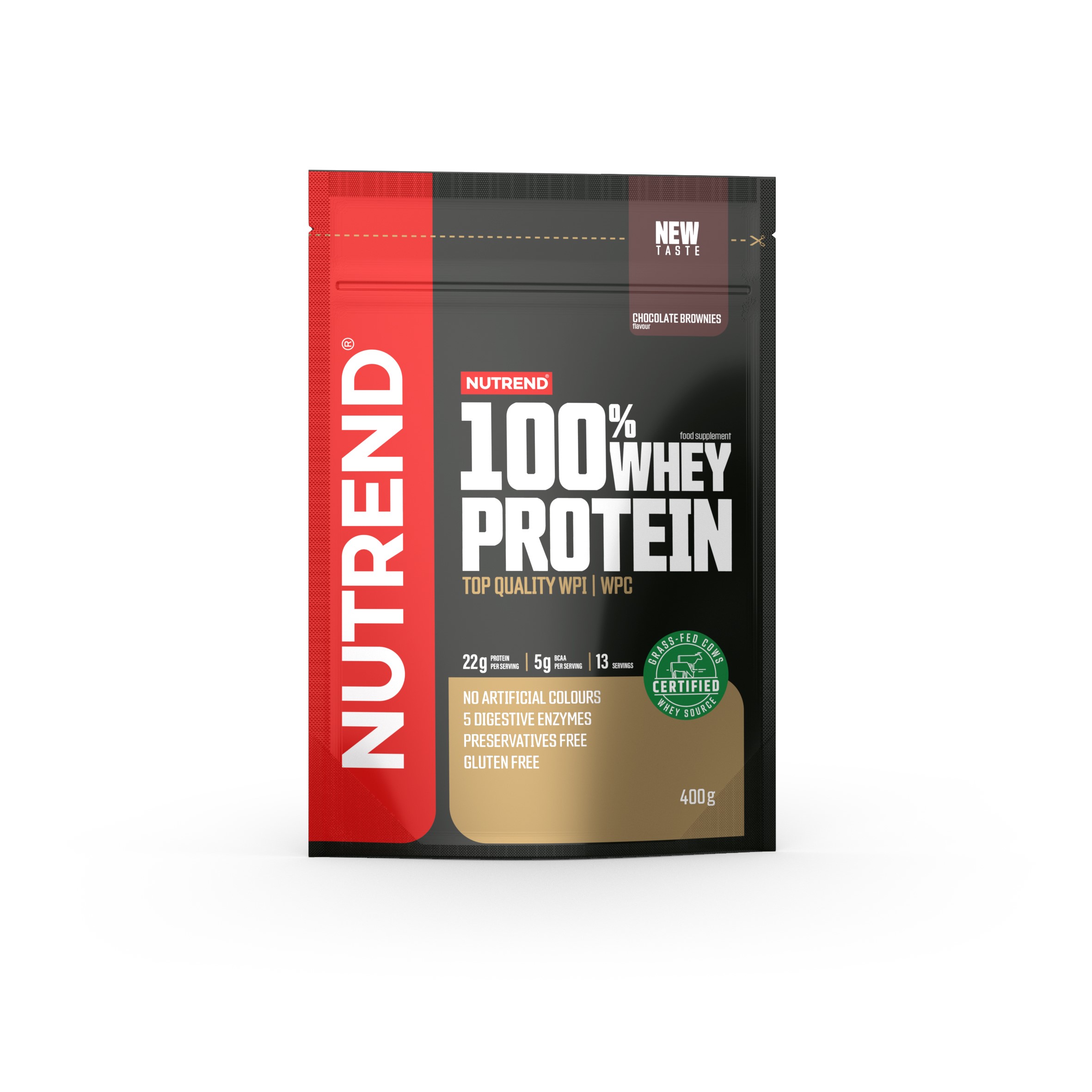 Concentrate Proteice - Nutrend 100% WHEY PROTEIN 400g Chocolate brownies, advancednutrition.ro