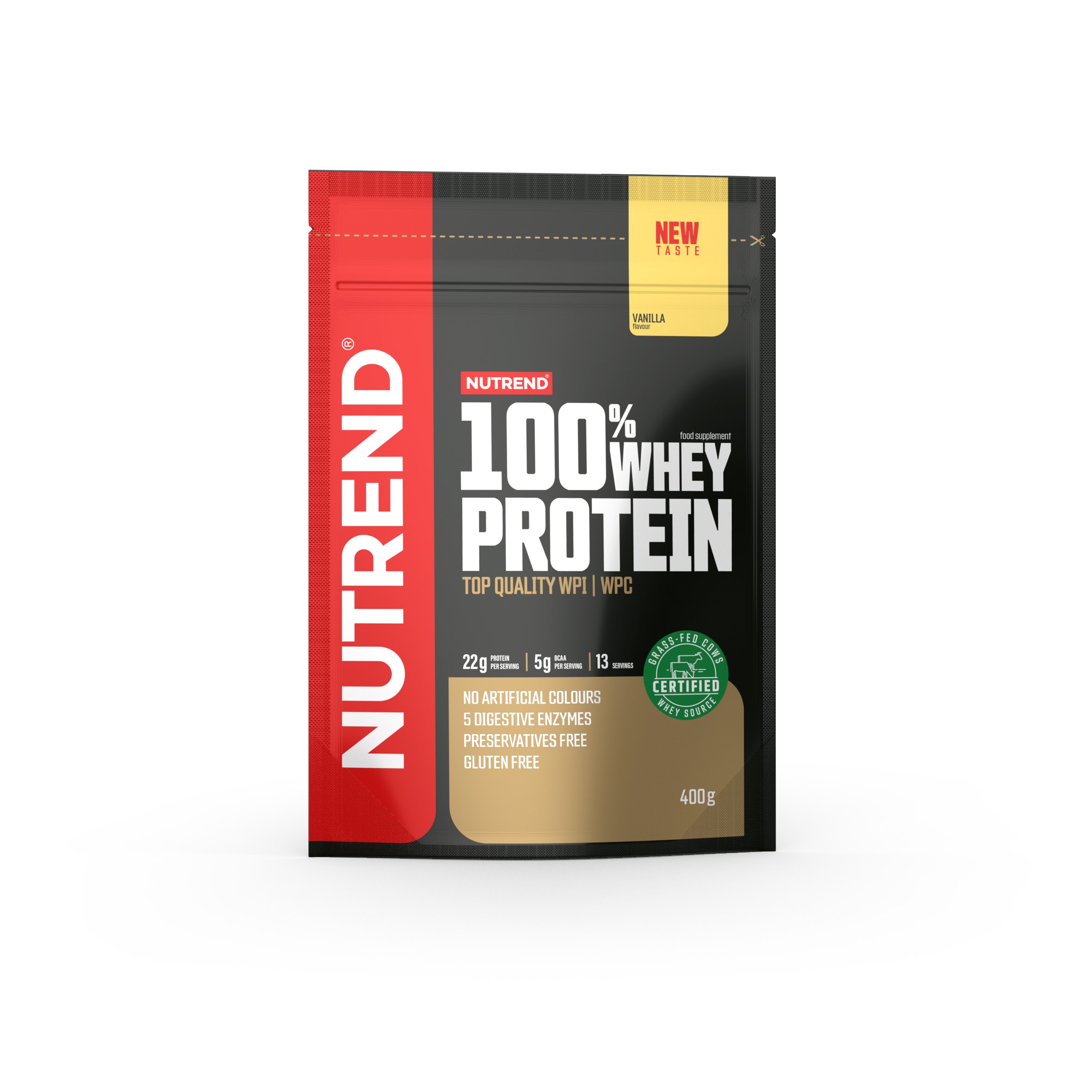 Concentrate Proteice - Nutrend 100% WHEY PROTEIN 400g Capsuni, advancednutrition.ro