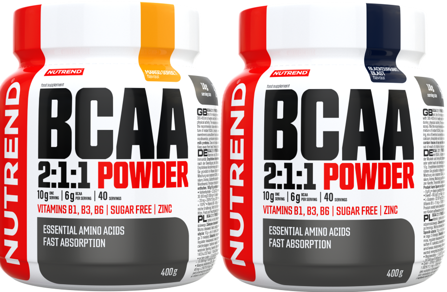 BCAA - Nutrend BCAA 2:1:1 Powder 2x 400g Blue Raspberry, advancednutrition.ro