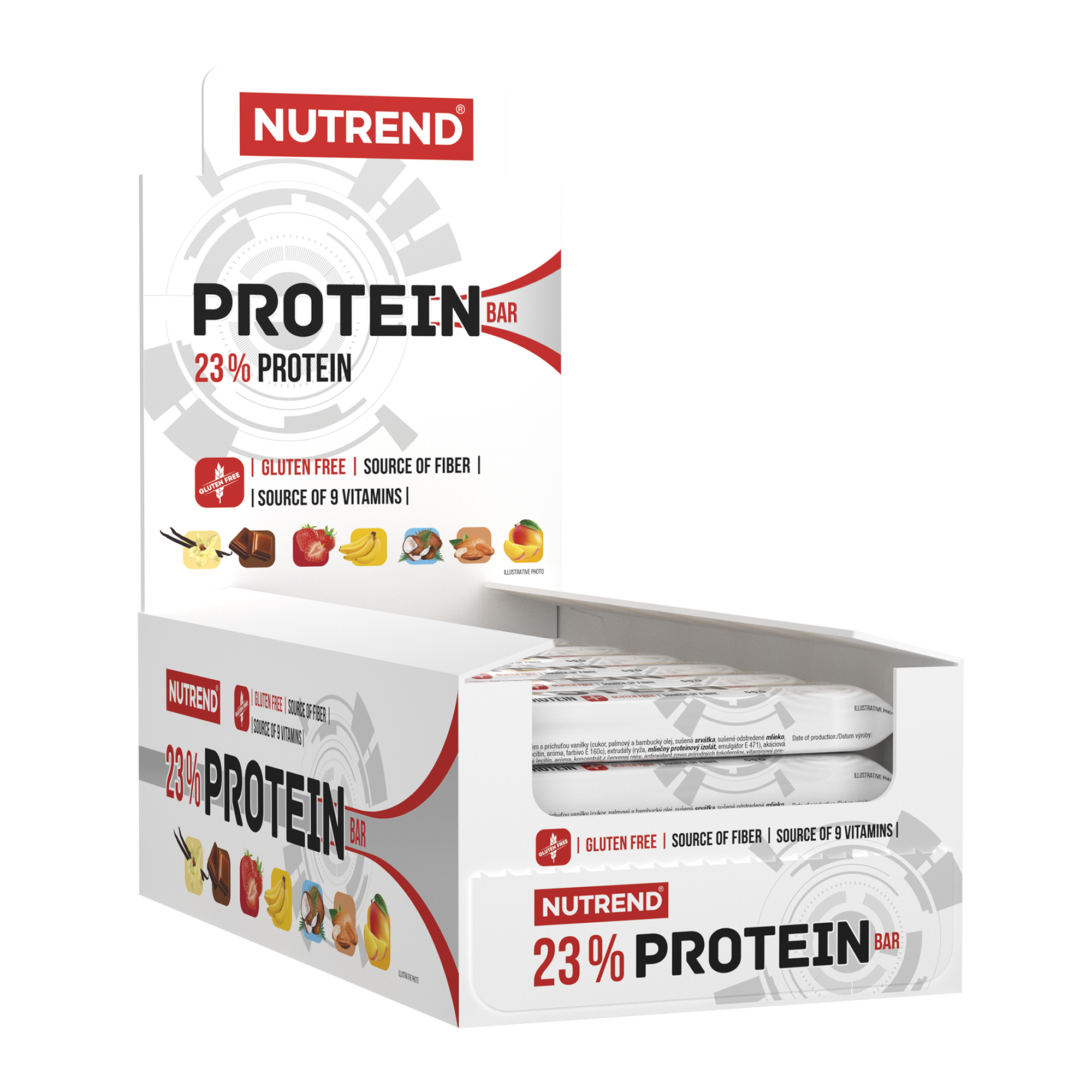 Batoane & Shake-uri - 24 Batoane Nutrend Protein Bar 55g Banane