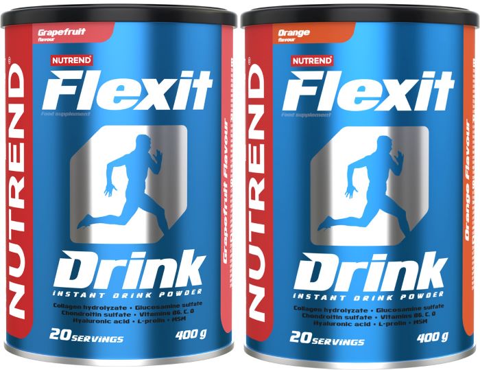 Protectia Articulatiilor - 2x Flexit Drink 400gr Nutrend Capsuni, advancednutrition.ro