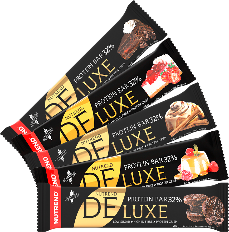 Batoane & Shake-uri - 5 Batoane Deluxe Bar x 60g Nutrend Strawberry Cheesecake