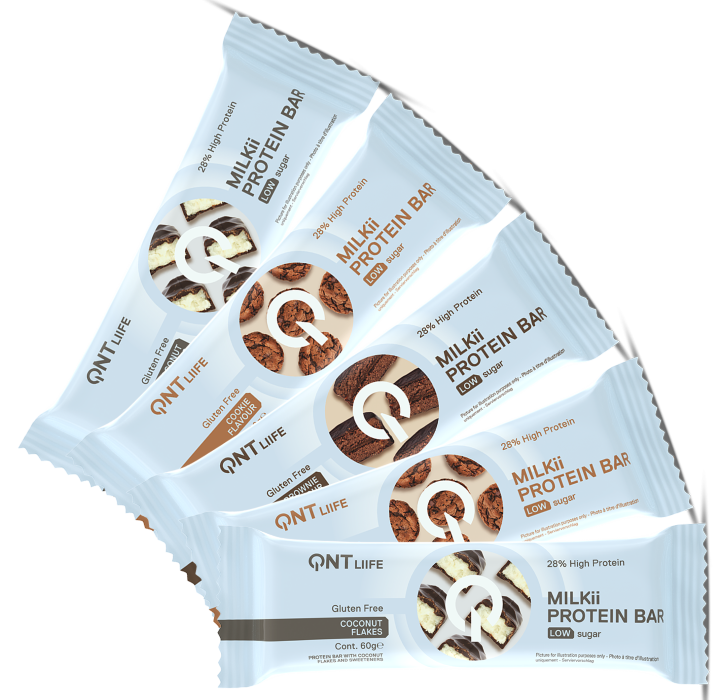Batoane & Shake-uri - 5 Batoane QNT Milkii Protein Bar 60g Brownie, advancednutrition.ro
