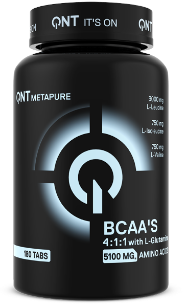 Aminoacizi Tablete & Capsule - BCAA 4:1:1 L-Glutamine 180 Tablete QNT, advancednutrition.ro