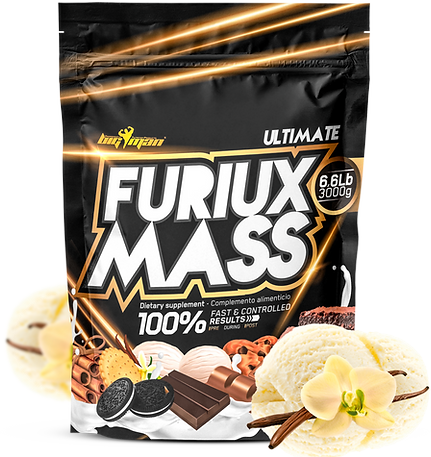 Masă Musculară & Carbohidrați - BigMan Ultimate Furiux Mass 3000g Vanilie