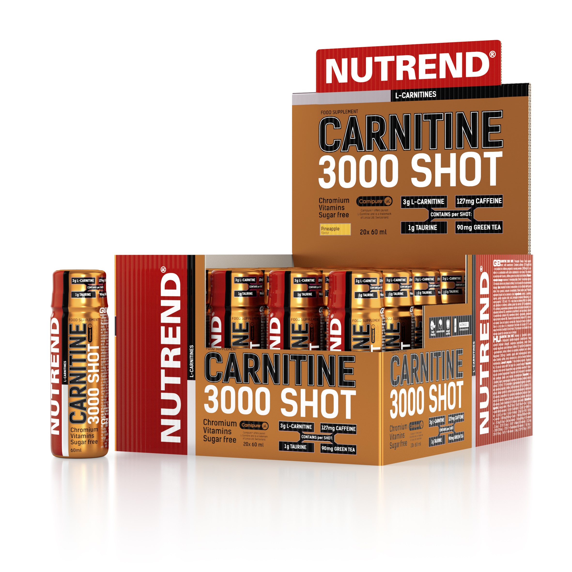 L-Carnitina - CARNITINE 3000 SHOT 60 ml Pineapple, advancednutrition.ro
