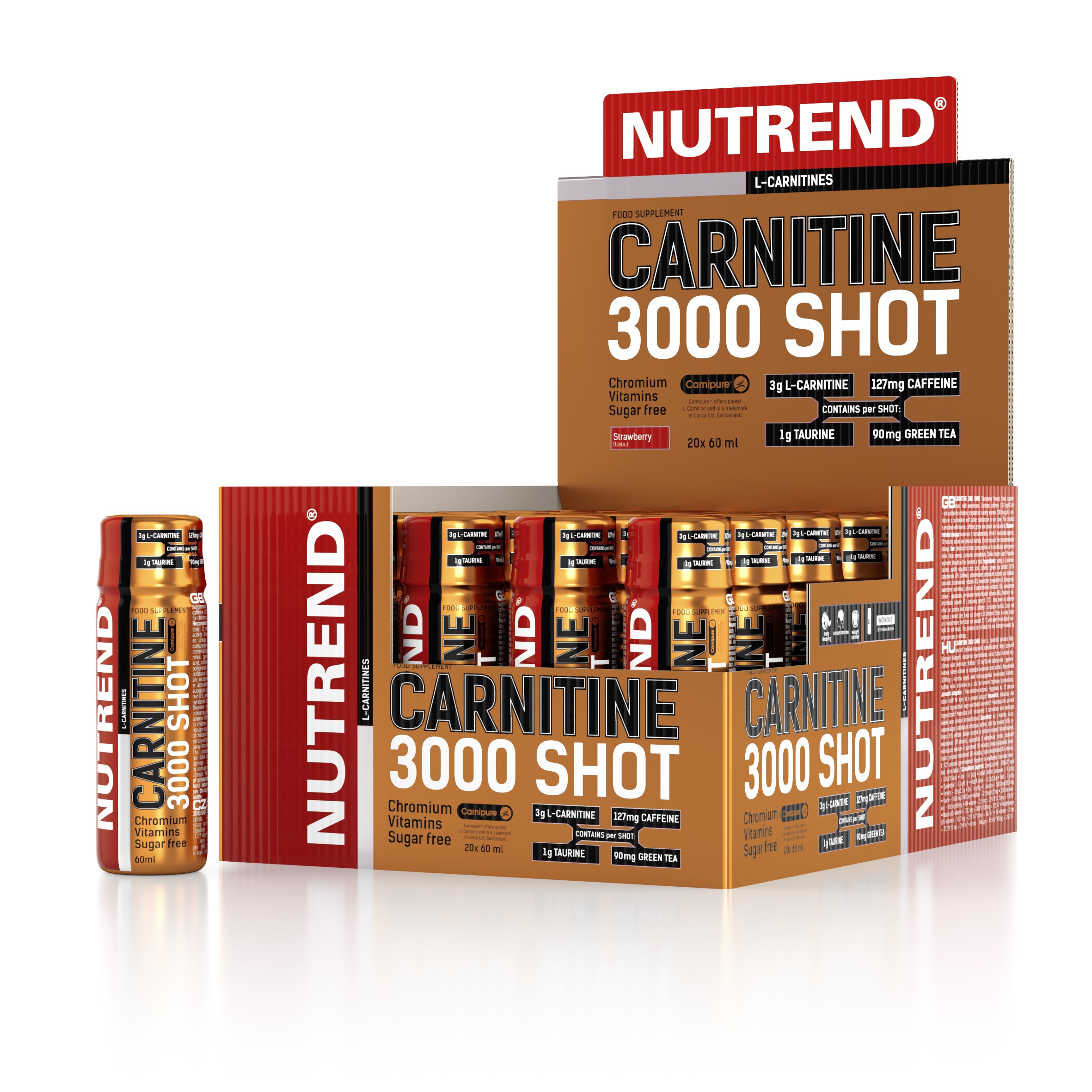 L-Carnitina - CARNITINE 3000 SHOT 60 ml Strawberry, advancednutrition.ro
