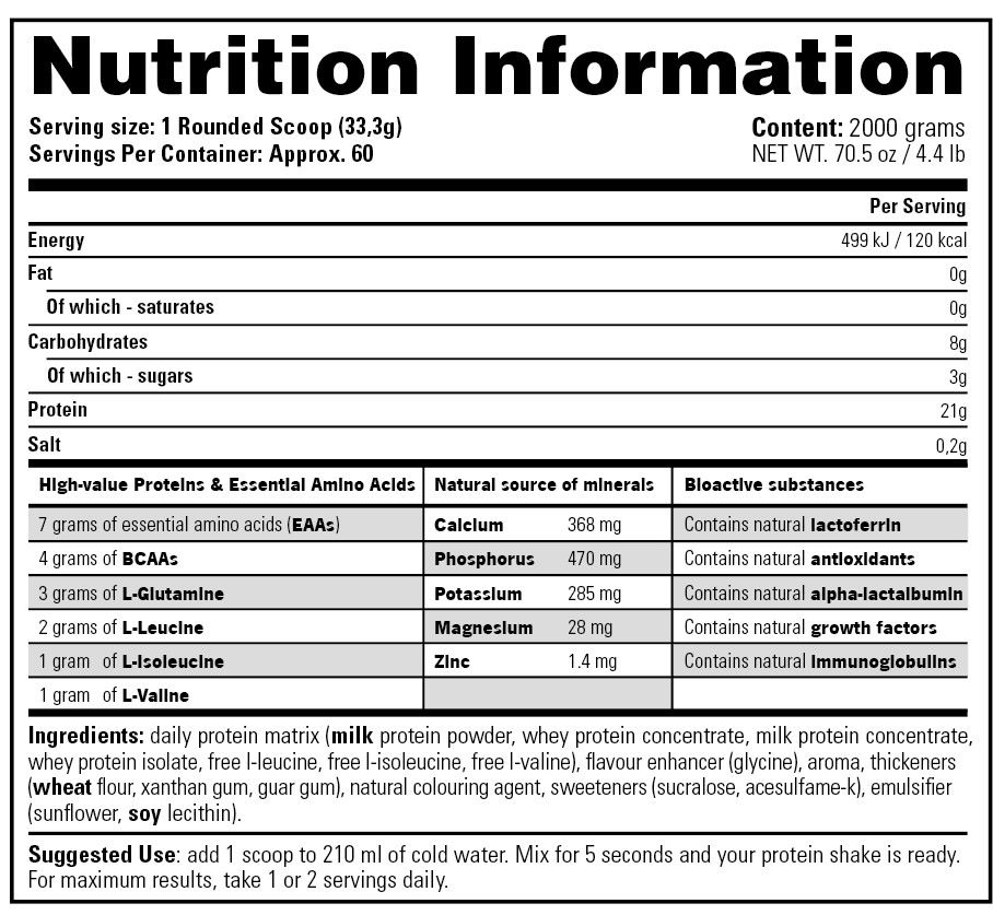 Concentrate Proteice - Daily Protein 2kg Vanilie - Stacker2