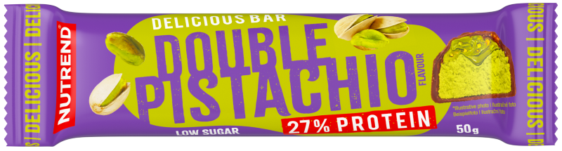 Batoane & Shake-uri - Delicious Bar 50g Nutrend Double Pistachio in Milk Chocolate, advancednutrition.ro
