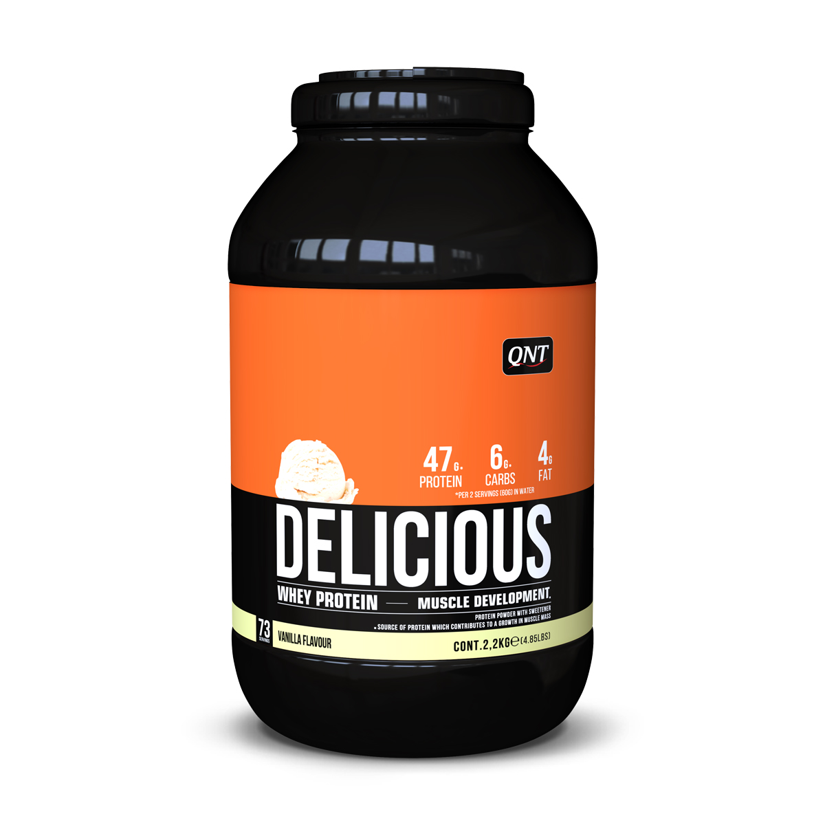 Whey & Izolat - Delicious Whey Protein 2.2kg Vanilla QNT