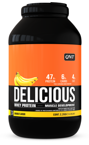 Whey & Izolat - Delicious Whey Protein 2.2kg Banana QNT