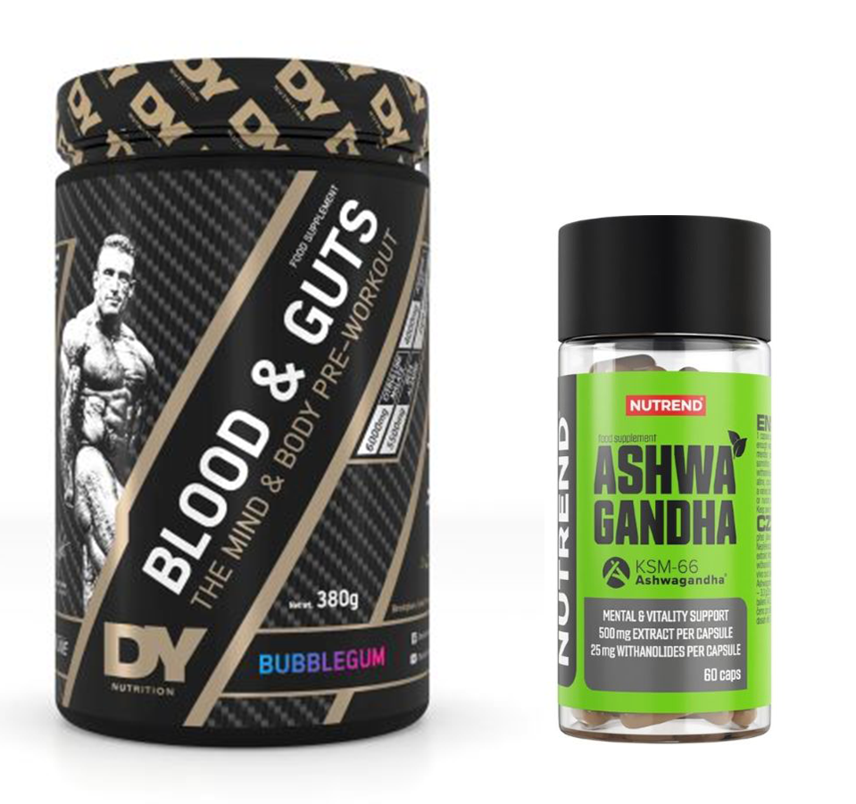 Pachete Promotionale - DY NUTRITION Blood & Guts 380g + Nutrend Ashwagandha 60 Capsule