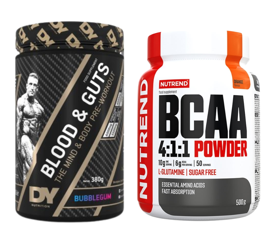 Pachete Promotionale - DY NUTRITION Blood & Guts 380g + Nutrend BCAA 4:1:1 Powder 500g