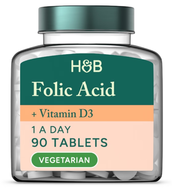Vitamine - Folic Acid + Vitamin D3 - 180 Tablete Holland & Barrett, advancednutrition.ro