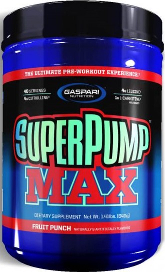 Energie & N.O. - Gaspari SuperPump Max 40 Serviri Fruit Punch, advancednutrition.ro