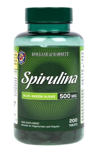 Stimulatoare - Holland & Barrett Spirulina 500mg 200 tablets, advancednutrition.ro