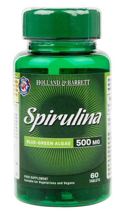 Stimulatoare - Holland & Barrett Spirulina 500mg 60 tablets