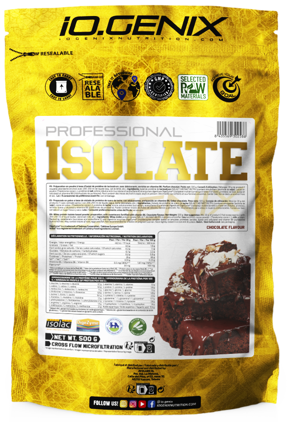Concentrate Proteice - IOGENIX ISOLATE PROFESSIONAL 500g Ciocolata, advancednutrition.ro