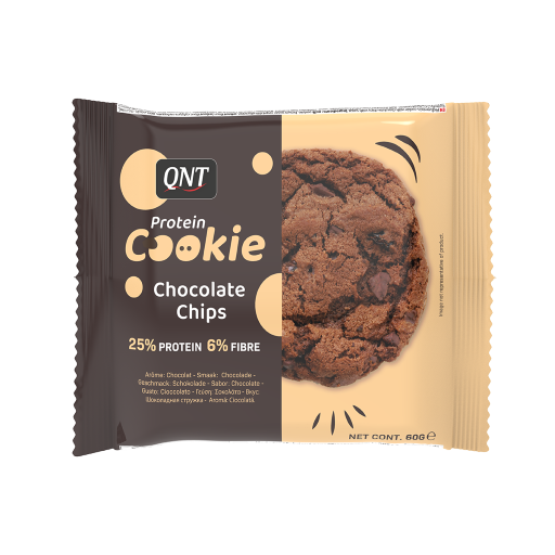 Batoane & Shake-uri - QNT Light Digest Protein Cookie 60g Chocolate Chips, advancednutrition.ro