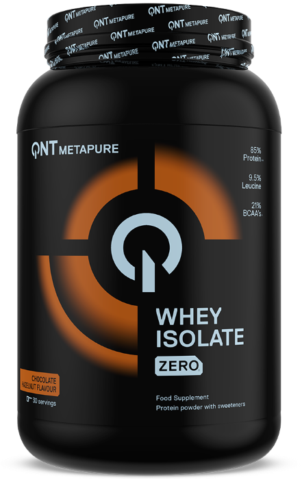 Whey & Izolat - Metapure Isowhey Zero 908g QNT Ciocolata cu Alune, advancednutrition.ro