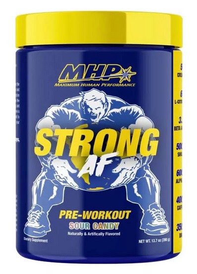 Energie & N.O. (oxid nitric)  - MHP Strong AF 384g Sour Candy, advancednutrition.ro