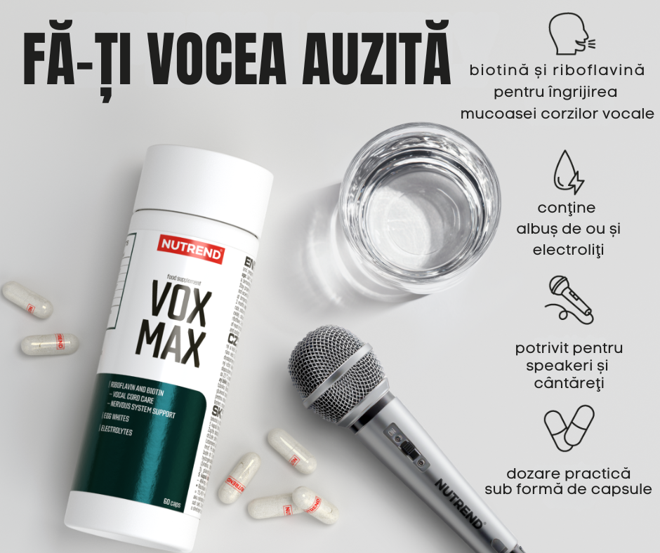 Ingrijirea mucoasei corzilor vocale, Vox Max, 60 capsule, Nutrend, [2],advancednutrition.ro