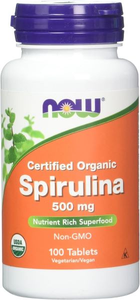 Sistemul Digestiv & Imunitar - Now Foods Spirulina Organic 500mg 100 Tablete, advancednutrition.ro