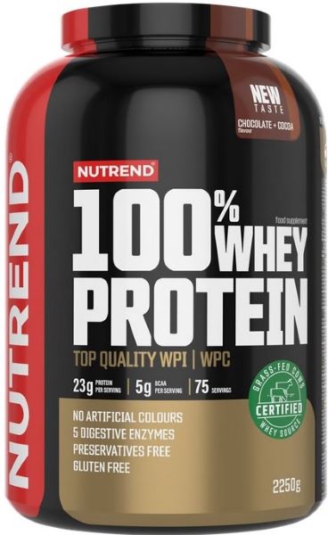 Whey & Izolat - Nutrend 100% Whey Protein 2250g Ciocolata