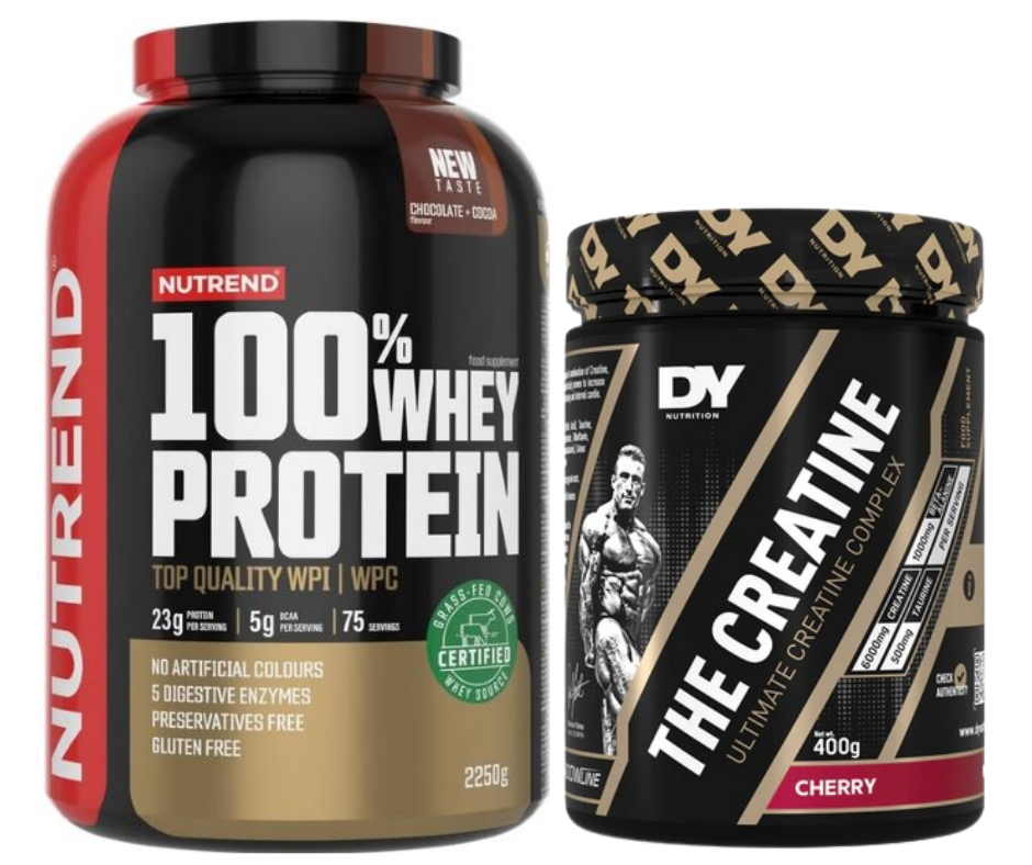 Pachete Promotionale - Nutrend 100% Whey Protein 2250g+ DY NUTRITION The Creatine 400g