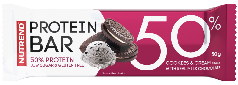 Batoane & Shake-uri - Nutrend 50% Protein Bar 50g Cookies Cream, https:0769429911.websales.ro