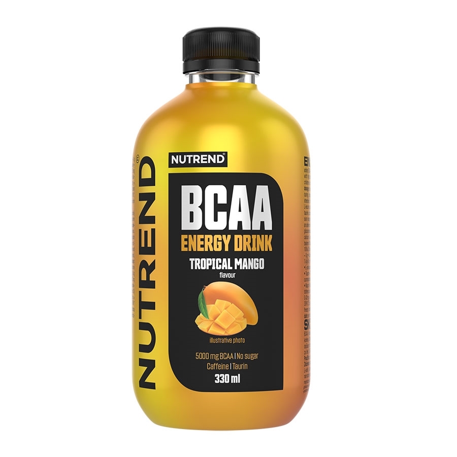 BCAA - Nutrend BCAA Energy Drink 330ml Tropical Mango, advancednutrition.ro