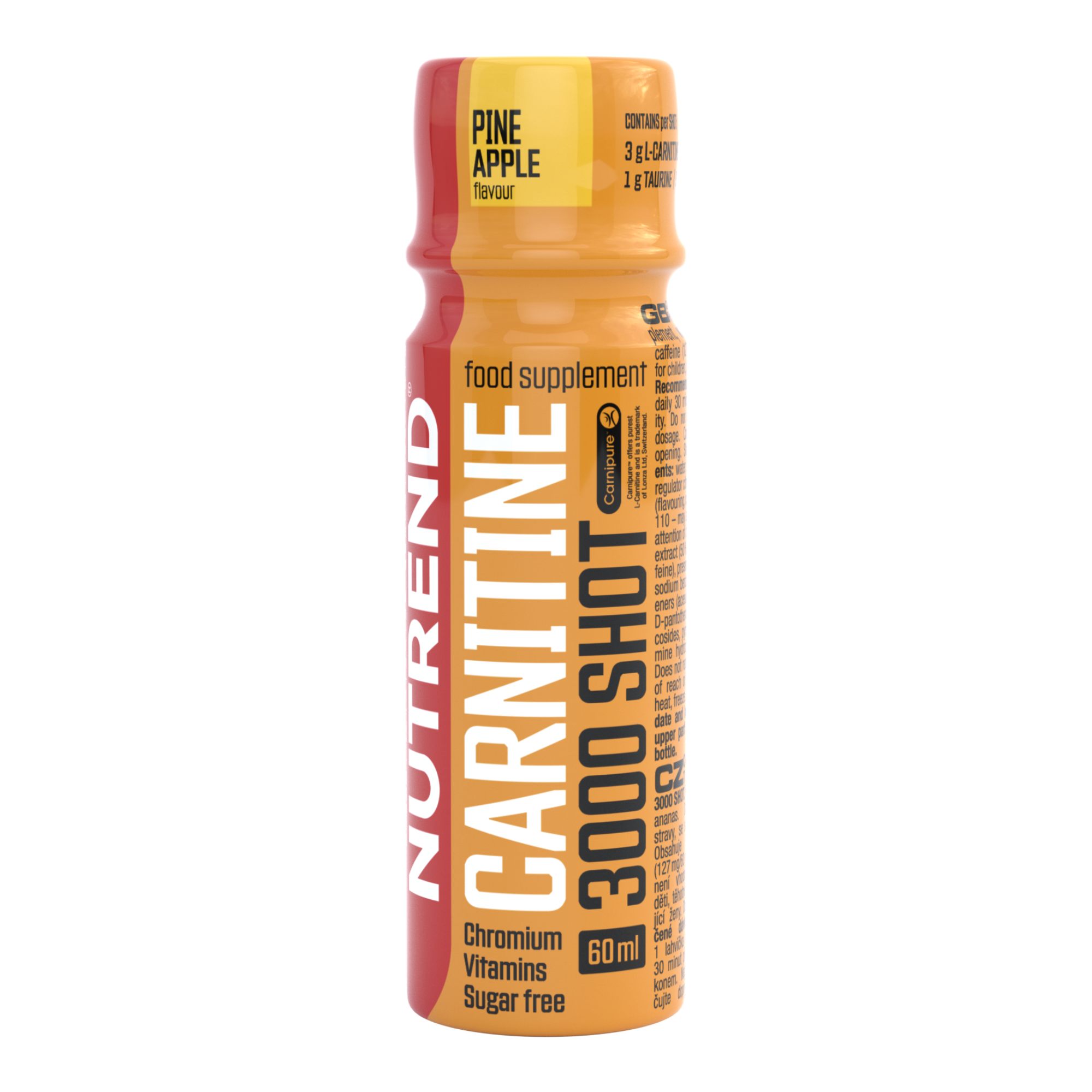L-Carnitina - Nutrend Carnitine 3000 SHOT 60ml Ananas, advancednutrition.ro