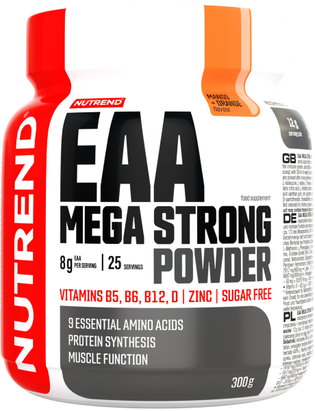 EAA Aminoacizi Esentiali - NUTREND EAA Mega Strong Powder 300g Mango Orange, advancednutrition.ro