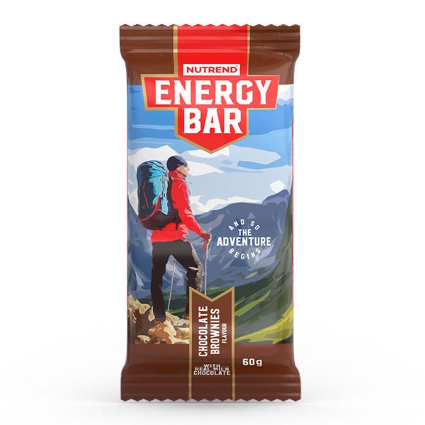 Batoane & Shake-uri - Nutrend Energy Bar 60g Chocolate brownies, advancednutrition.ro