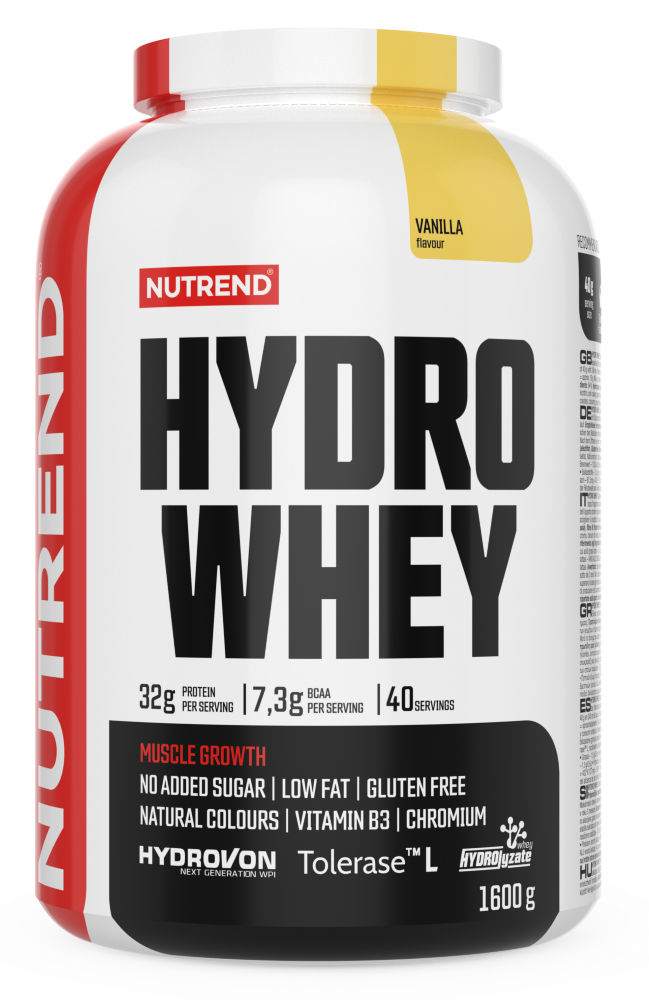 Concentrate Proteice - Nutrend HYDRO WHEY 1.6kg Vanilie, advancednutrition.ro