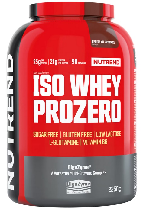 Whey & Izolat - Nutrend Iso Whey Prozero 2.25Kg Chocolate Brownies