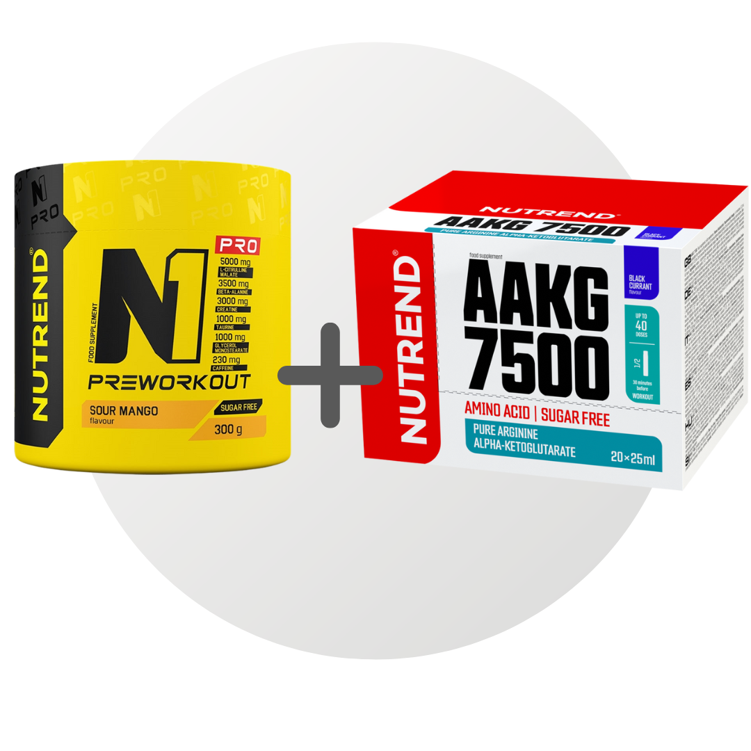 Pachete Promotionale - Nutrend N1 PRO 300g + AAKG 7500 20x25ml Sour mango