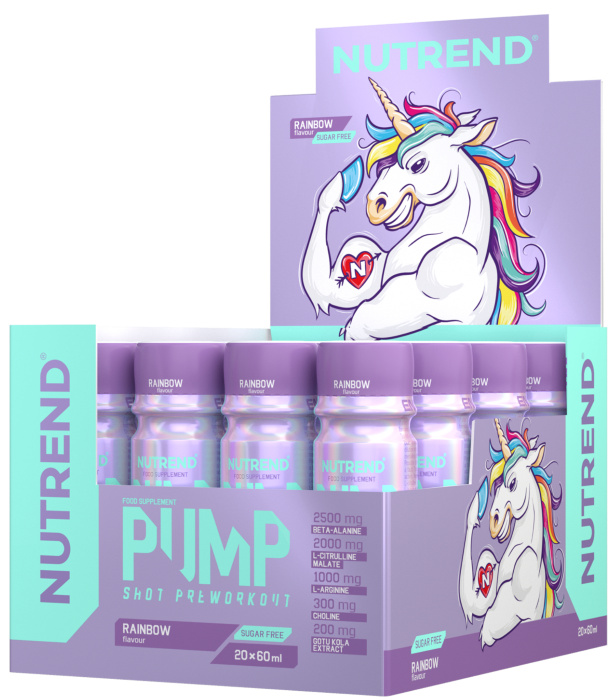 1 Servire - Nutrend Pump Shot 60ml 20x 60ml Rainbow, advancednutrition.ro