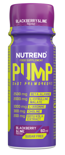 1 Servire - Nutrend Pump Shot 60ml Blackberry & Lime, advancednutrition.ro