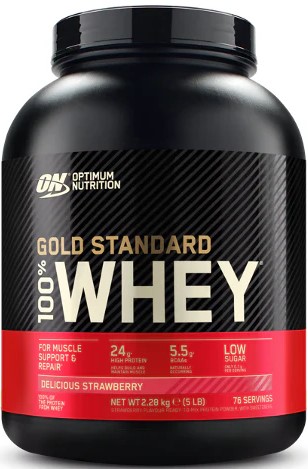 Concentrate Proteice - ON 100% Gold Whey Protein 2.27kg Capsuni, advancednutrition.ro