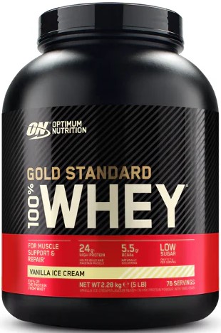 Whey & Izolat - ON 100% Gold Whey Protein 2.27kg Vanilla Ice Cream