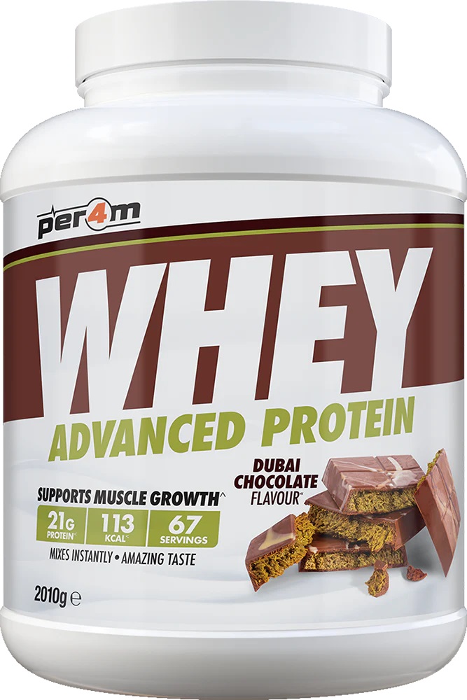 Whey & Izolat - PER4M Whey Protein 2010g Dubai Chocolate, advancednutrition.ro