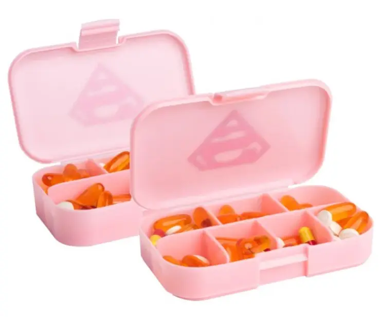 Pill Box Organizer 2-pack DC Supergirl SmartShake, [2],advancednutrition.ro