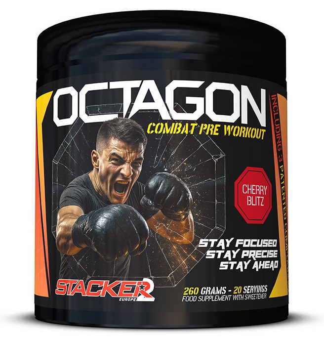 Energie & N.O. (oxid nitric)  - Pre-Workout Octagon 260g 20 Serviri Stacker2 Lemon Strike, advancednutrition.ro