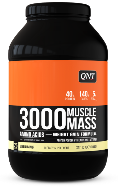 Masă Musculară & Carbohidrați - QNT 3000 Muscle Mass Gainer 4.5Kg Vanilie