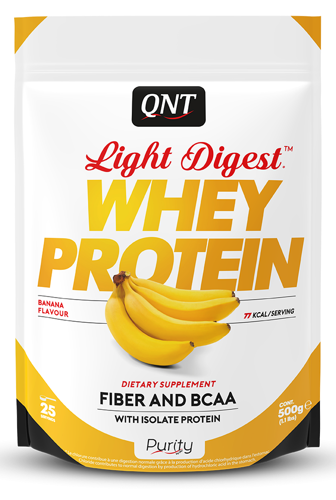 Concentrate Proteice - QNT LIGHT DIGEST WHEY PROTEIN 500g Banane, advancednutrition.ro
